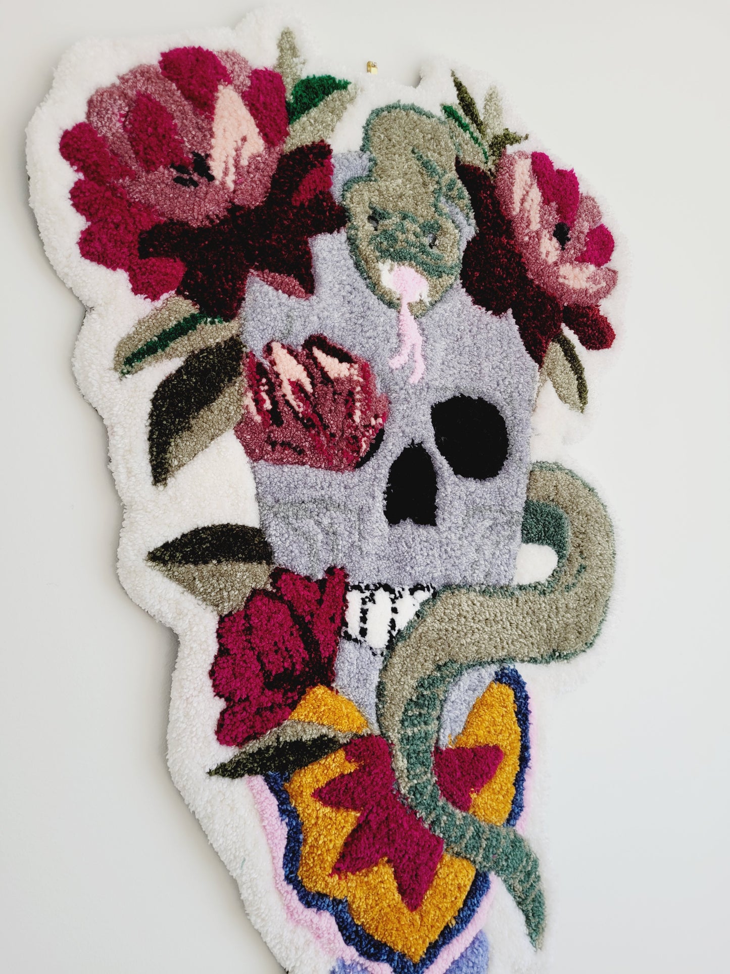 Skull and Flowers - wall art