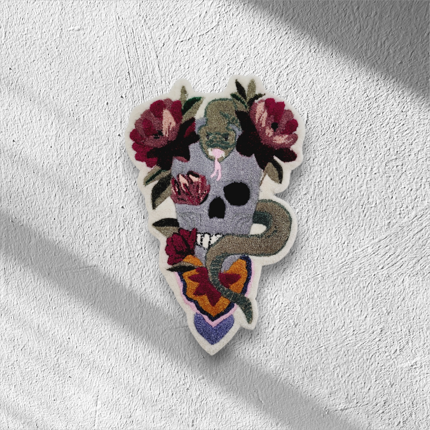 Skull and Flowers - wall art